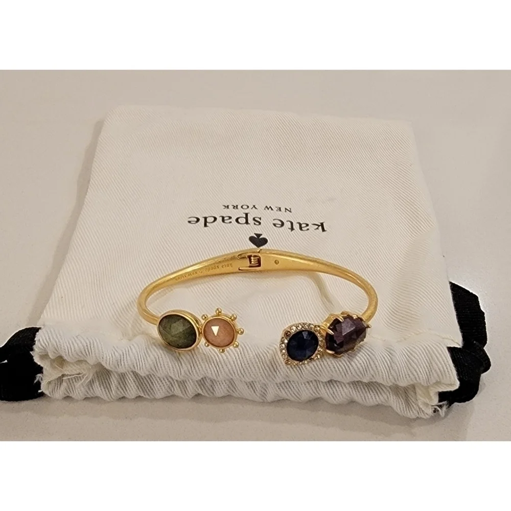 Kate Spade Hinged Bracelet – Multi-Stone – Gold - Picture 6 of 10
